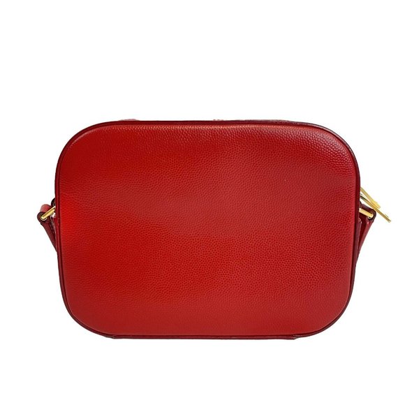 Saint Laurent - Grain de Poudre Classic Monogram Small Red Camera Bag Crossbody - Picture 3 of 13